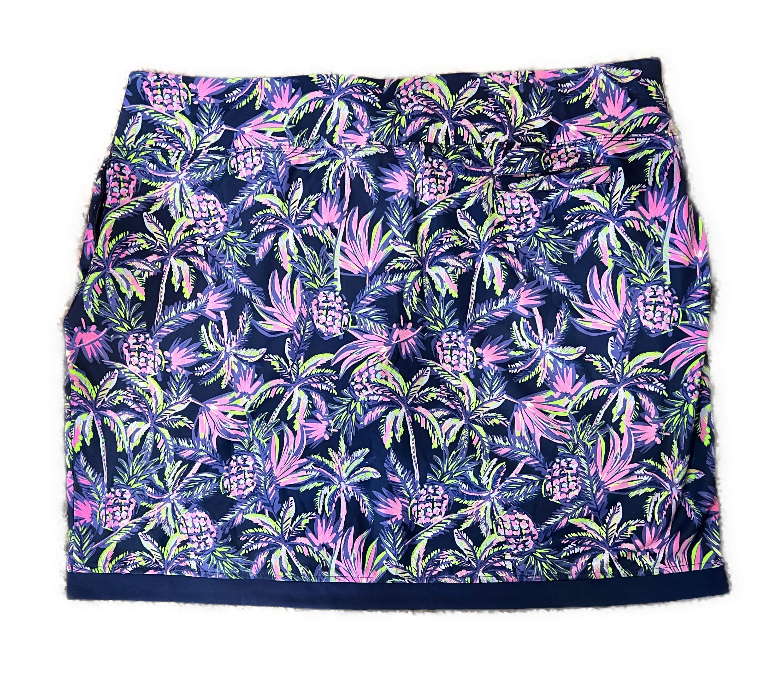 Stella Parker Women's Purple & Navy Troopical Print Golf Skort Size XL MSP$89