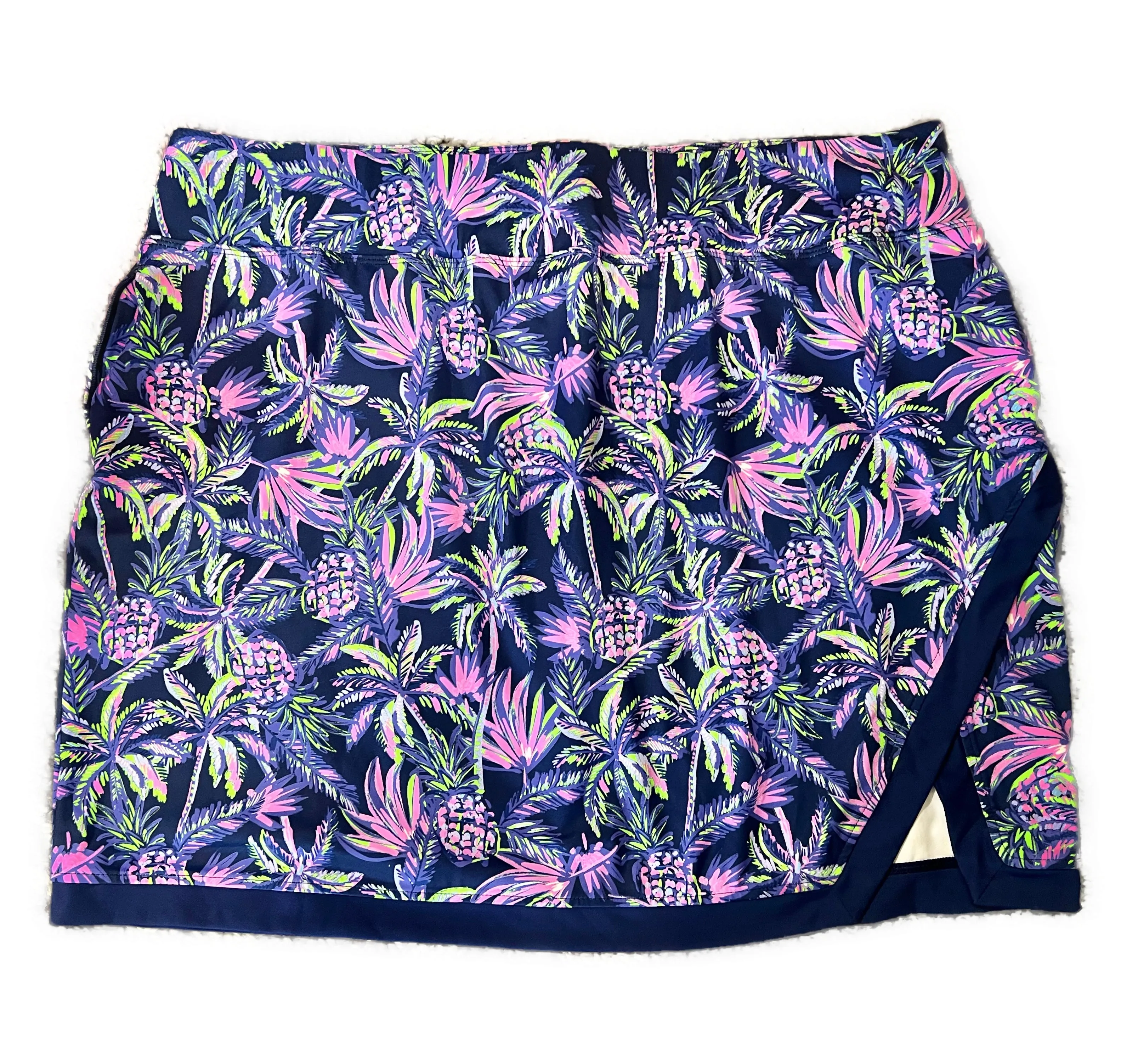 Stella Parker Women's Purple & Navy Troopical Print Golf Skort Size XL MSP$89