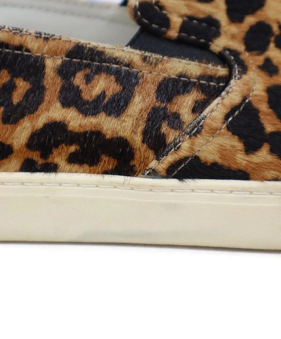 Stuart Weitzman Leopard Fur Sneakers sz 7