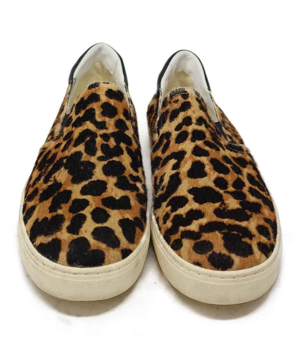 Stuart Weitzman Leopard Fur Sneakers sz 7