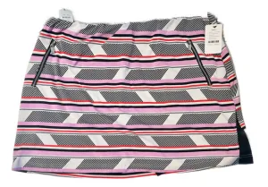 Tail Activewear Pull-on Striped Skort- Black/White/Red/Lavender Size XL MSP$92