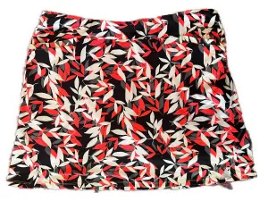 Tail White Label Black, White & Hot Coral Floral Print Golf Skort Size XL MSP$70