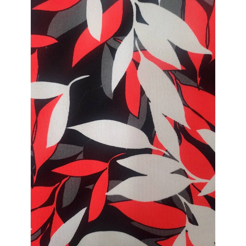Tail White Label Black, White & Hot Coral Floral Print Golf Skort Size XL MSP$70