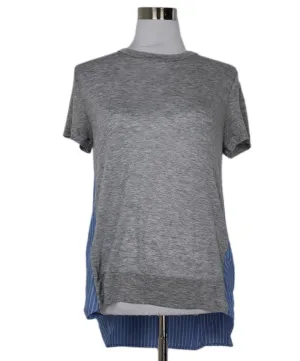Thakoon Grey & Blue Cotton Top sz 6