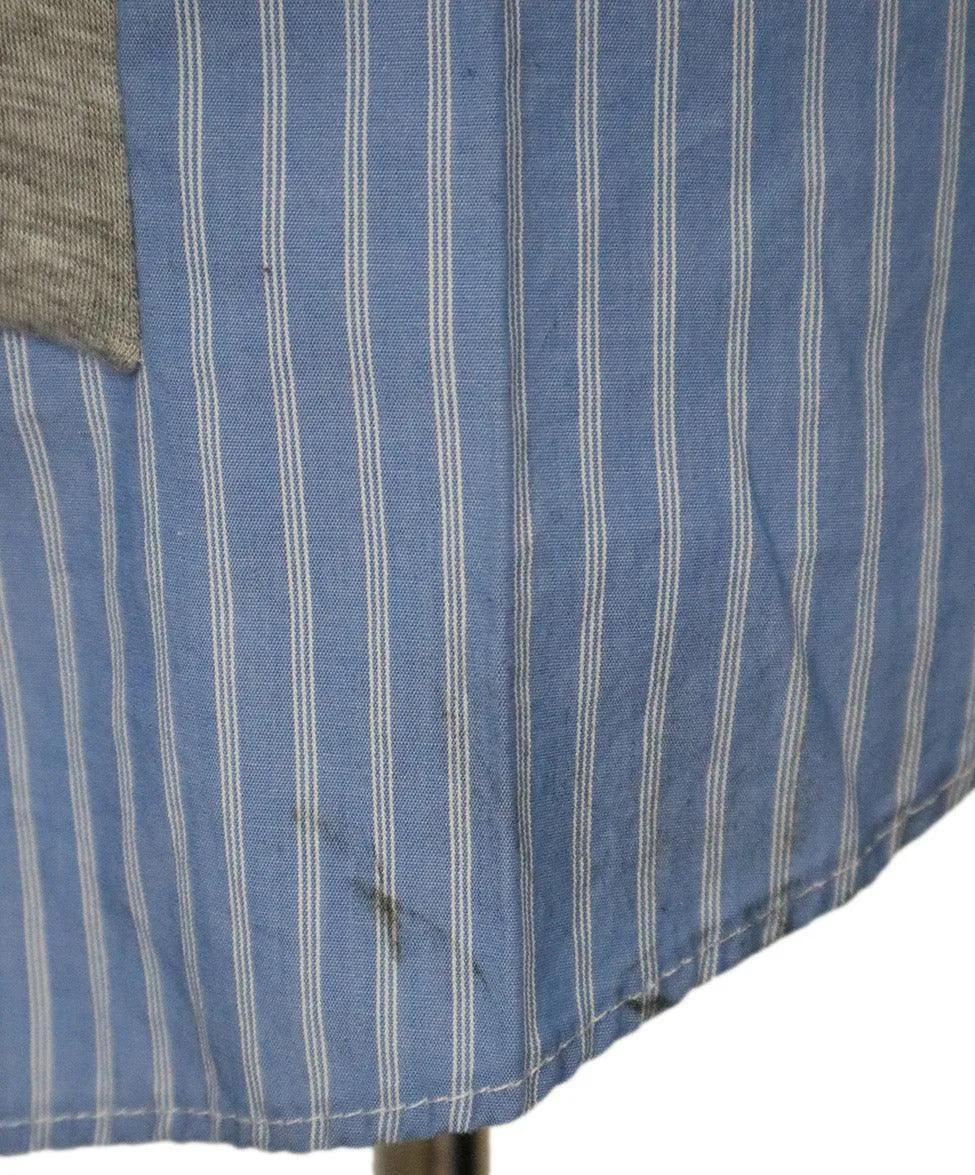 Thakoon Grey & Blue Cotton Top sz 6