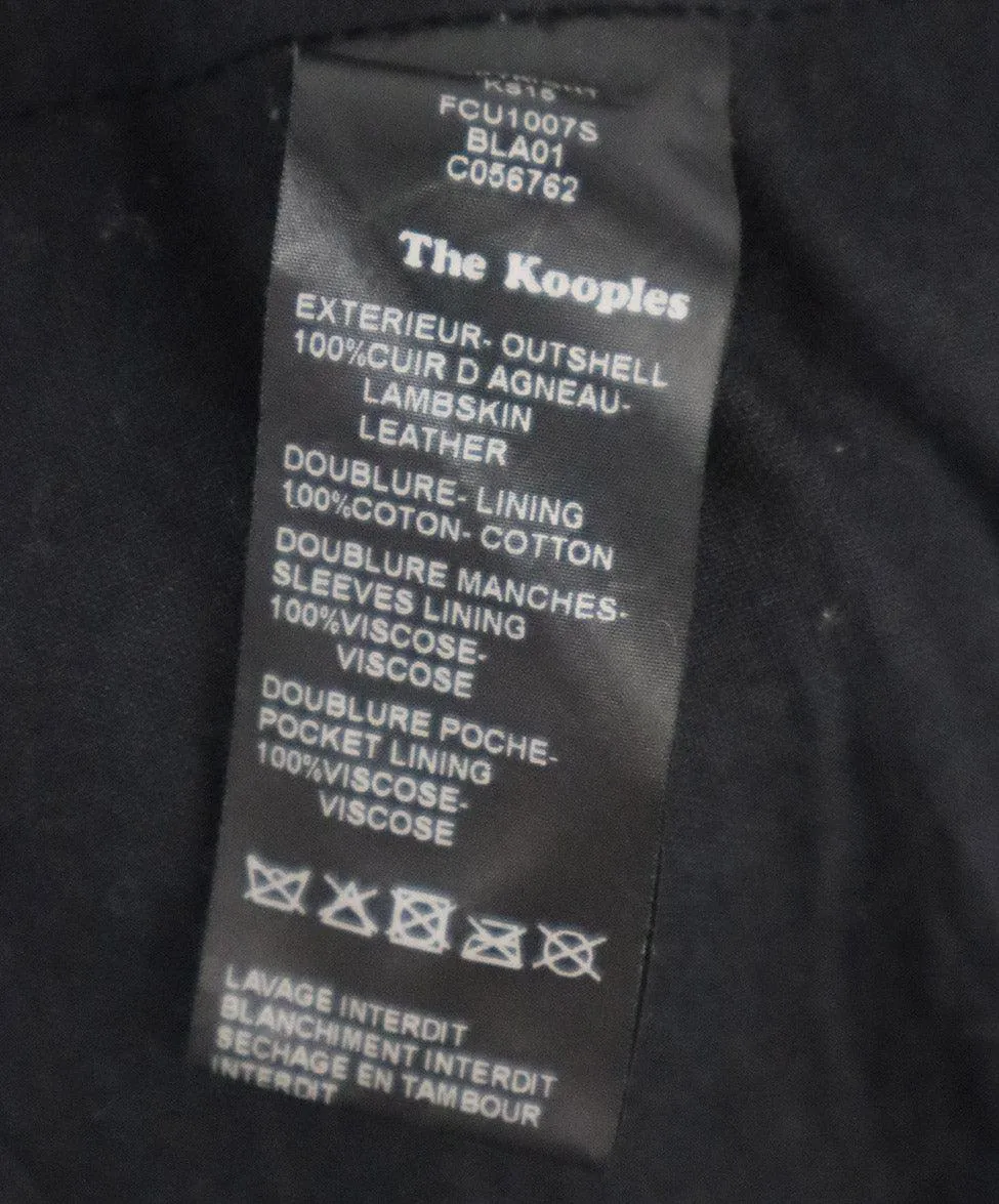 The Kooples Black Leather Motorcycle Jacket sz 4