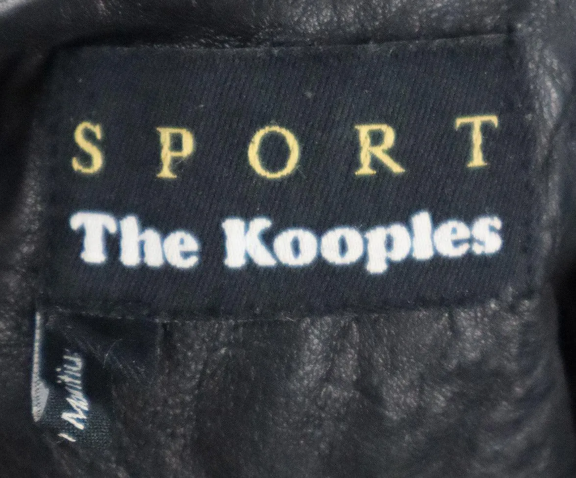 The Kooples Black Leather Motorcycle Jacket sz 4