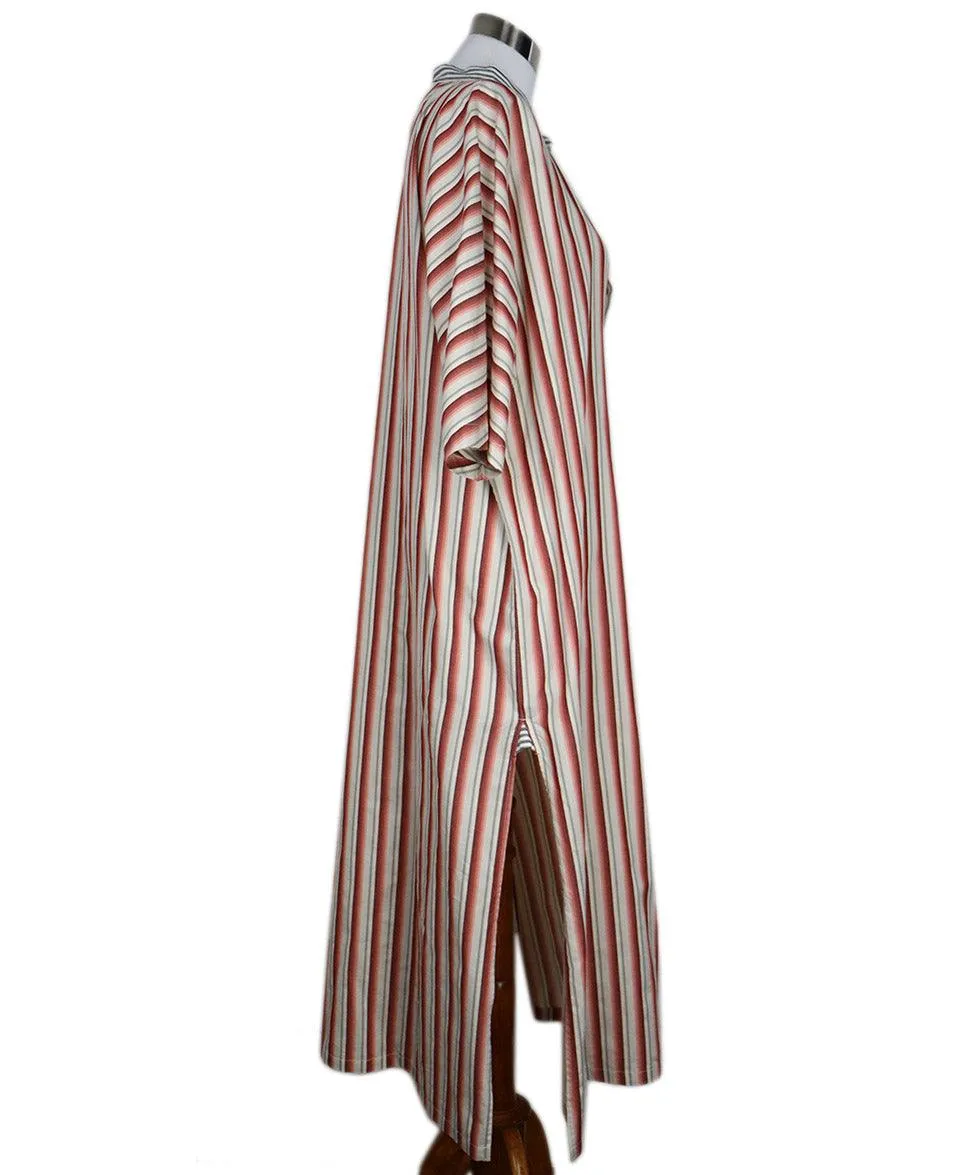 The Salting Pink White & Grey Striped Cotton Dress sz 6
