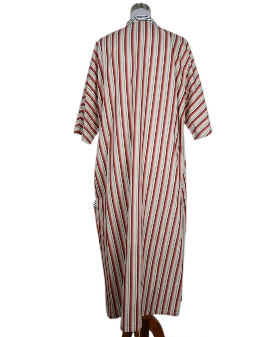 The Salting Pink White & Grey Striped Cotton Dress sz 6