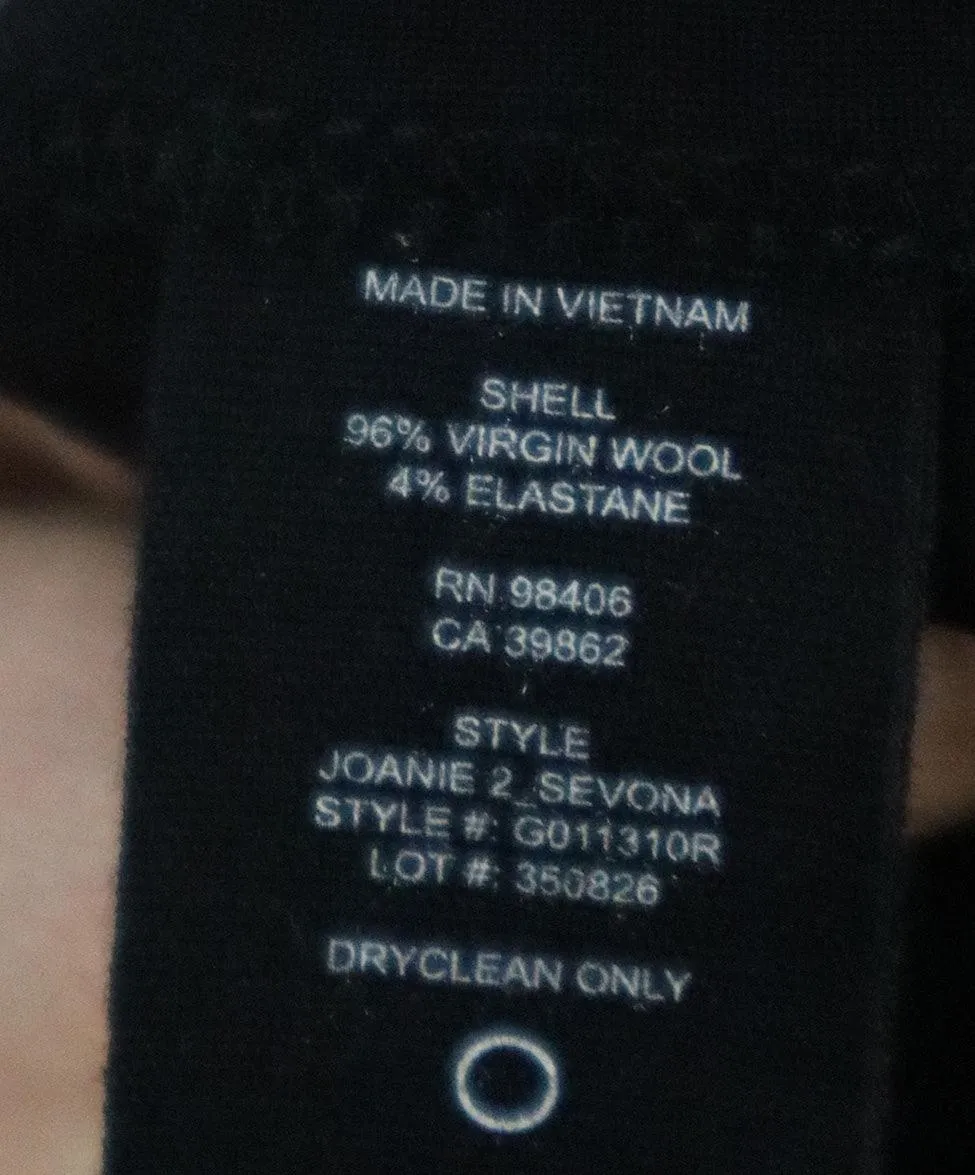 Theory Black Wool Skirt sz 12
