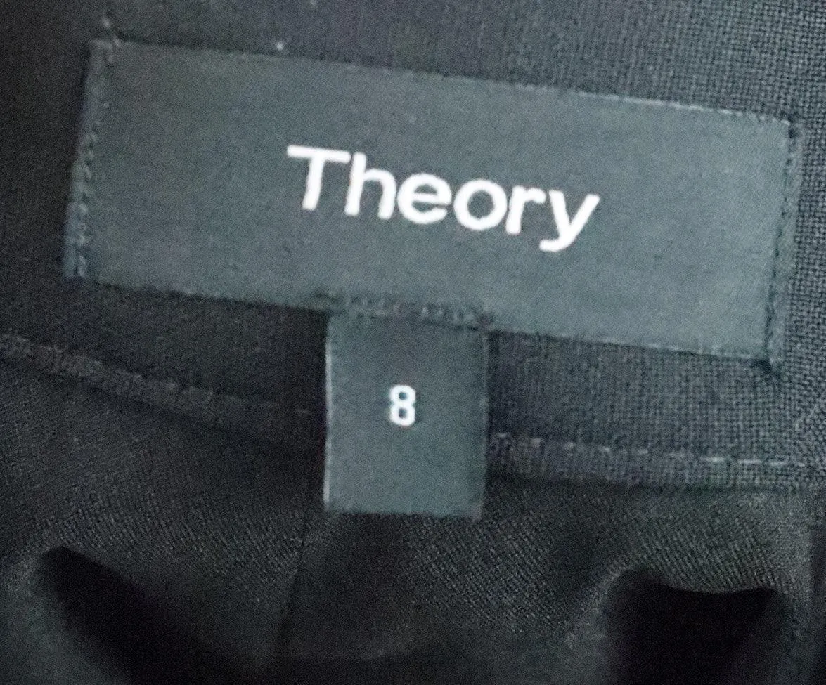 Theory Black Wool Skirt sz 8