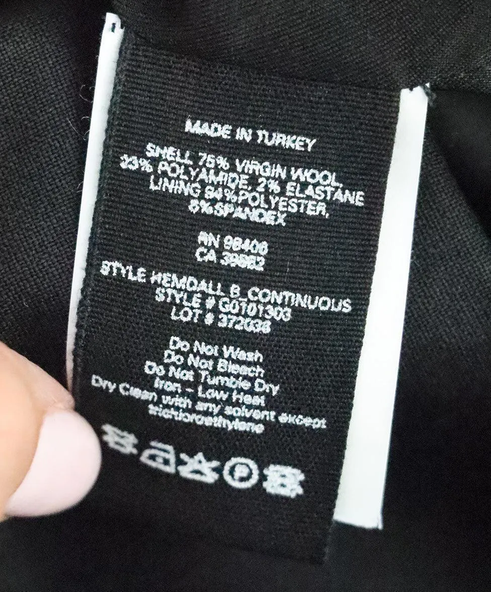 Theory Black Wool Skirt sz 8