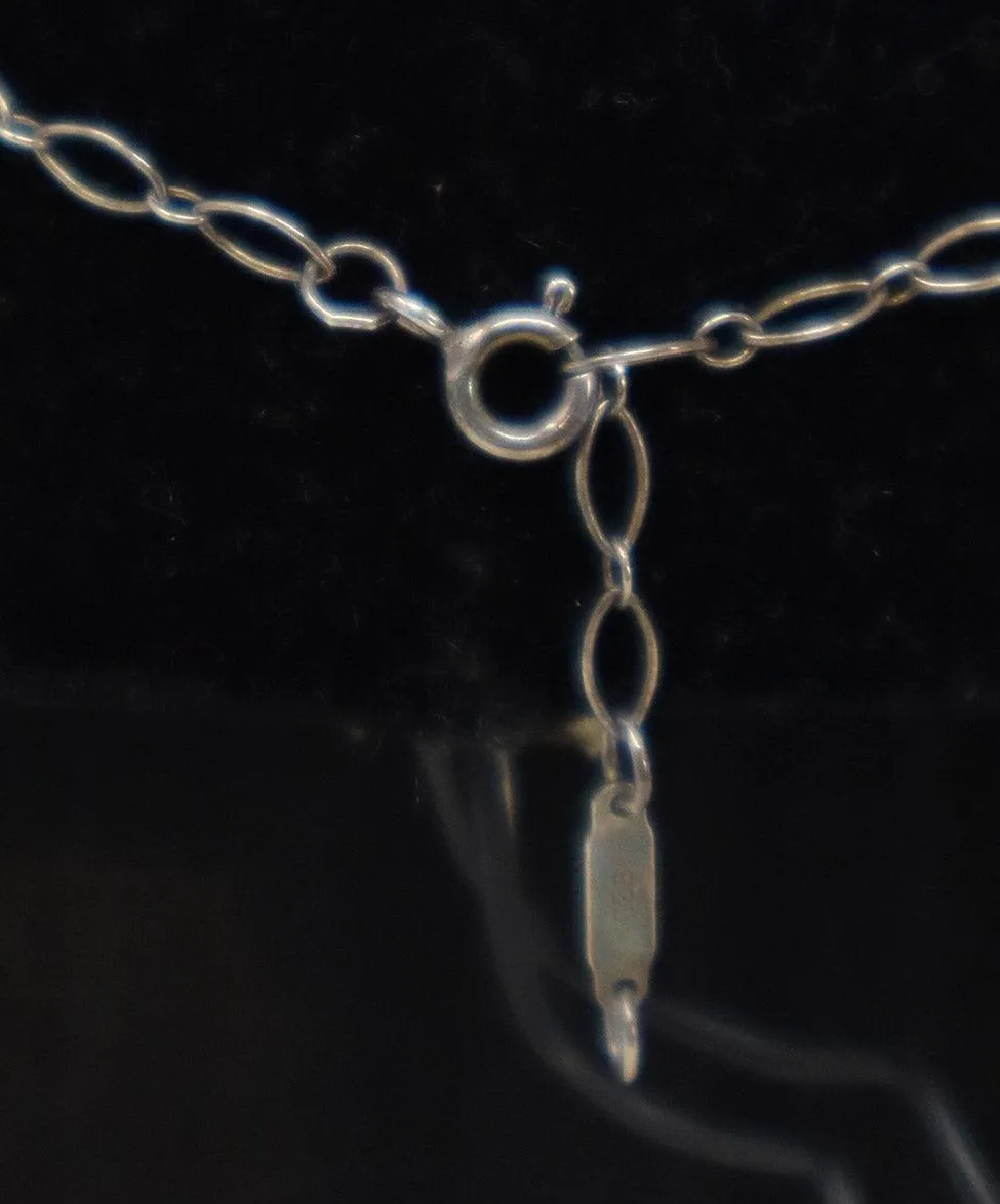 Tiffany & Co. Sterling Silver & Aqua Necklace
