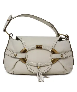 Tod's Bone White Leather Shoulder Bag