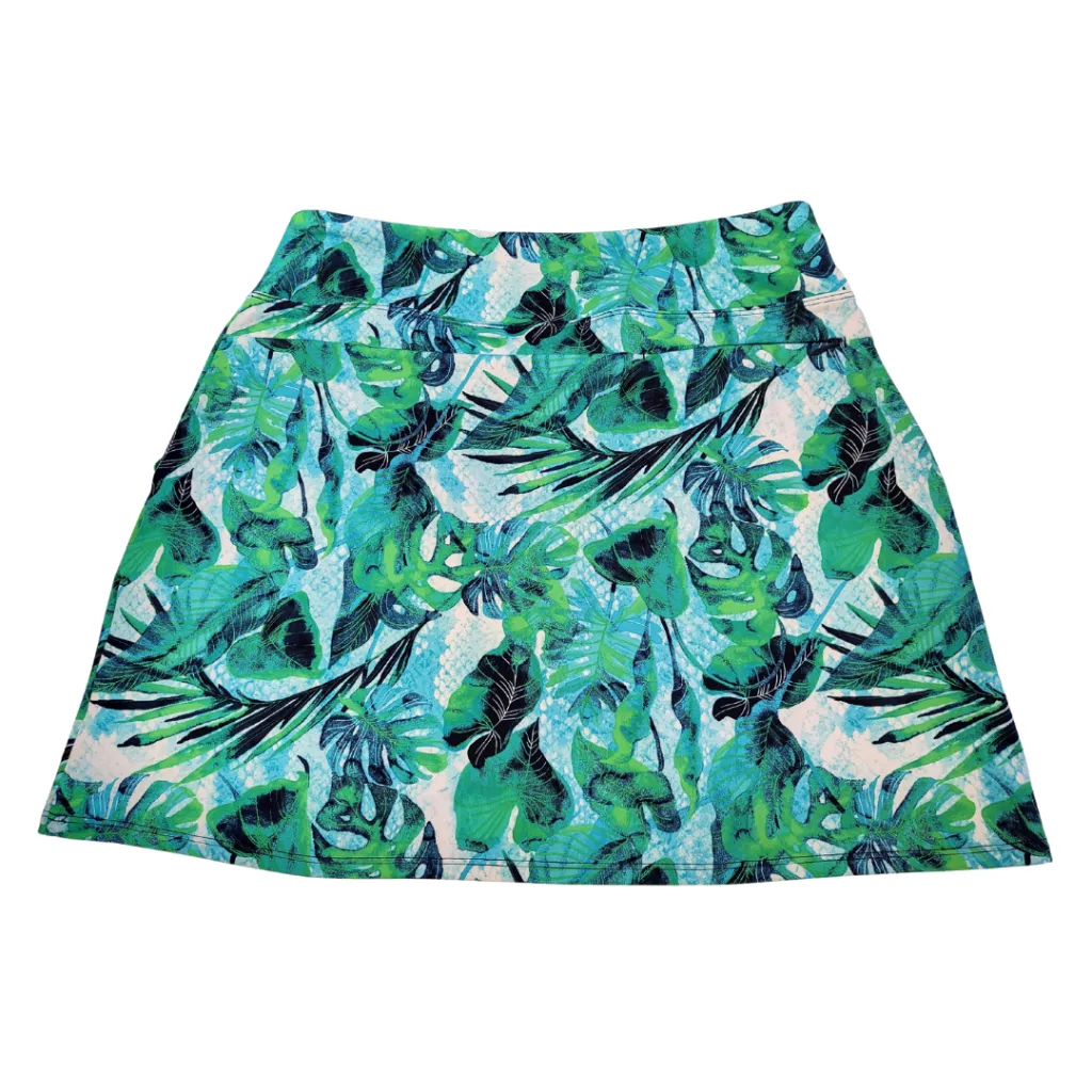 Tommy Bahama Active Women's Green & Navy Foliage Print Golf Skort Size S MSP$118