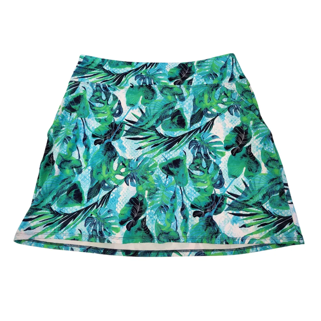 Tommy Bahama Active Women's Green & Navy Foliage Print Golf Skort Size S MSP$118