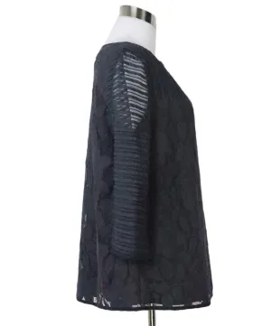 Tory Burch Navy Lace Top sz 4