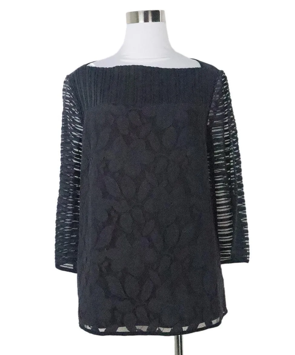 Tory Burch Navy Lace Top sz 4
