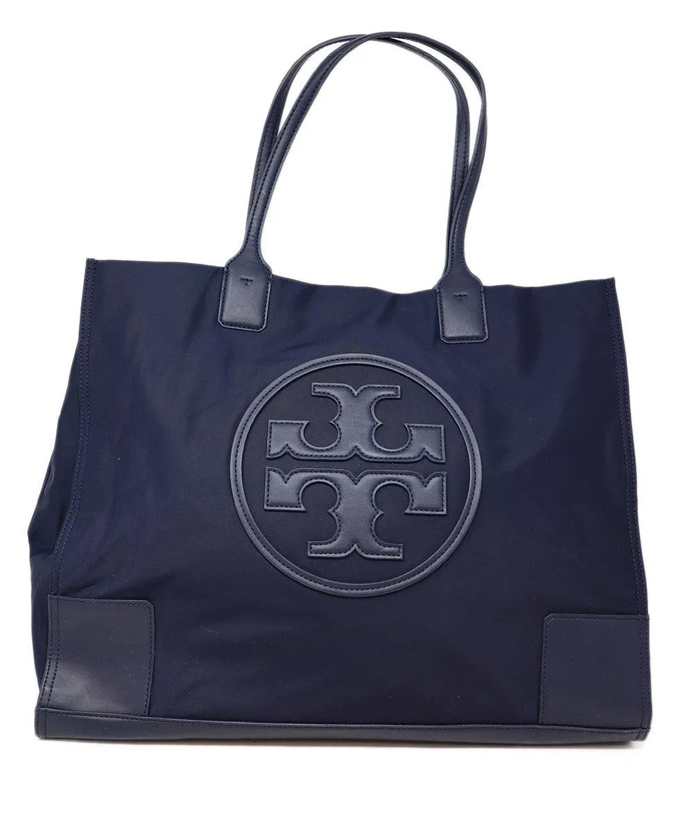 Tory Burch Navy Nylon Large Tote