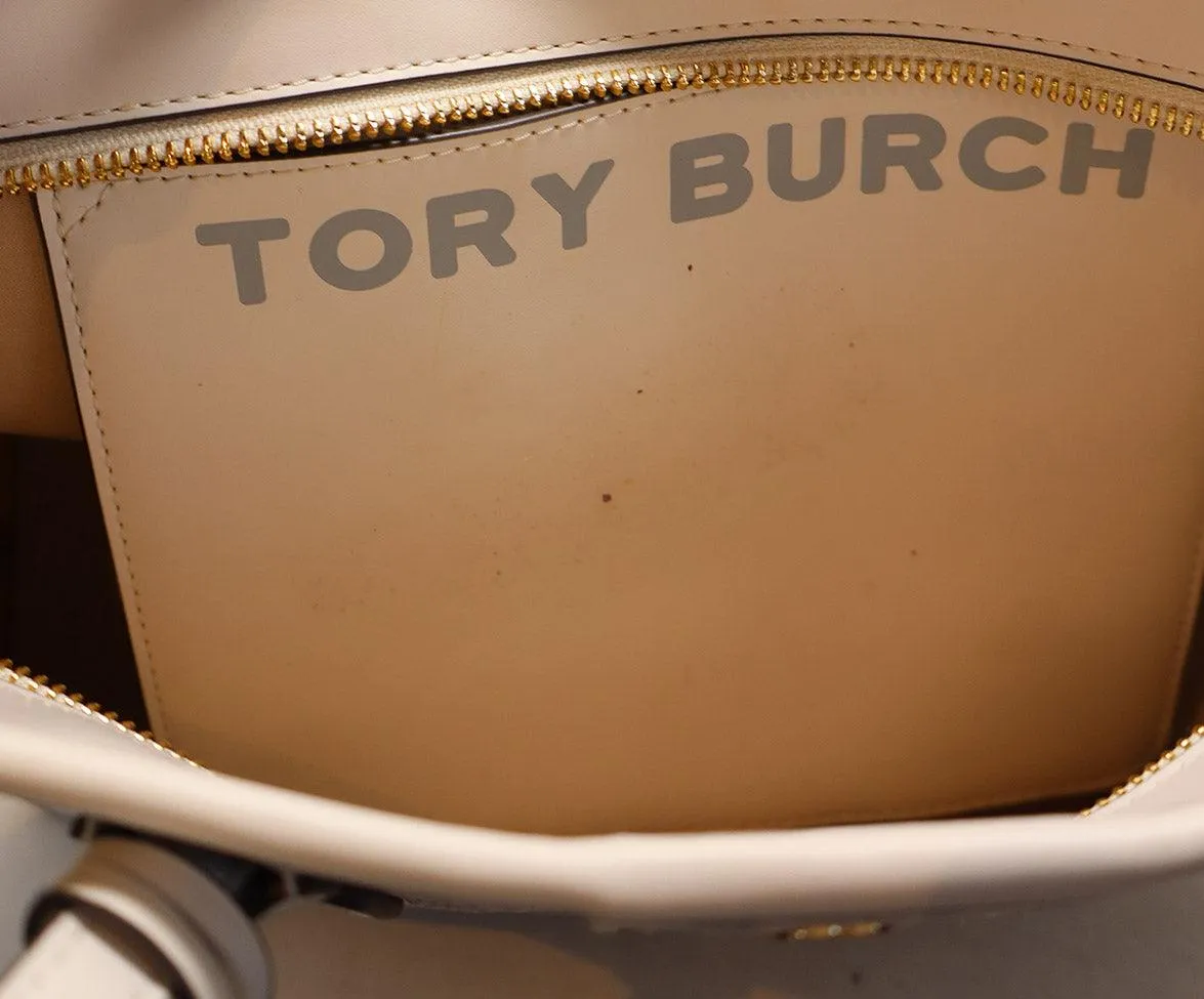 Tory Burch White & Blue Print Tote