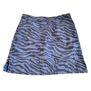 Tribal Navy and Blue Zebra Skort Size 16