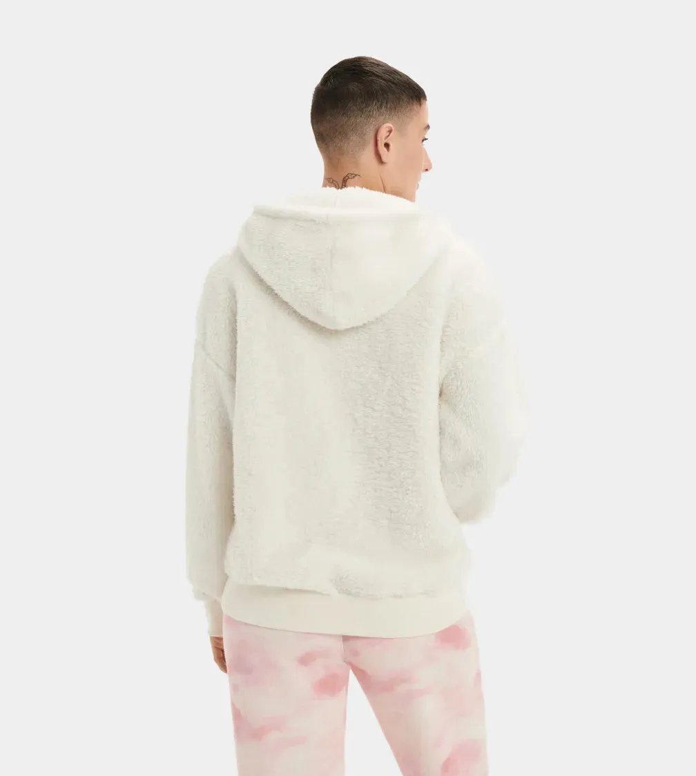 UGG LOYRA Womens Faux Sherpa Hoodie Cream