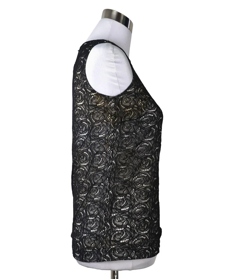 Valentino Black Lace Top sz 4