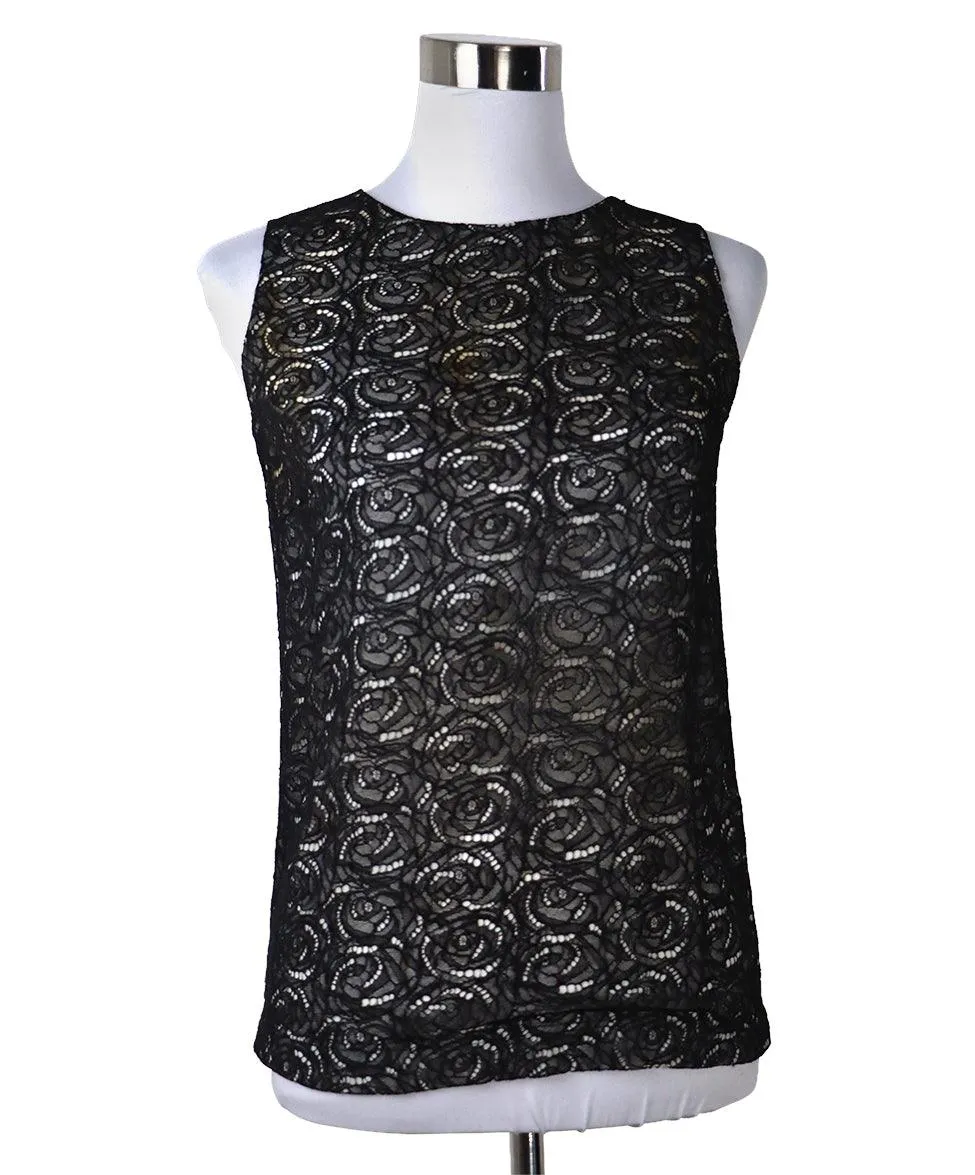 Valentino Black Lace Top sz 4