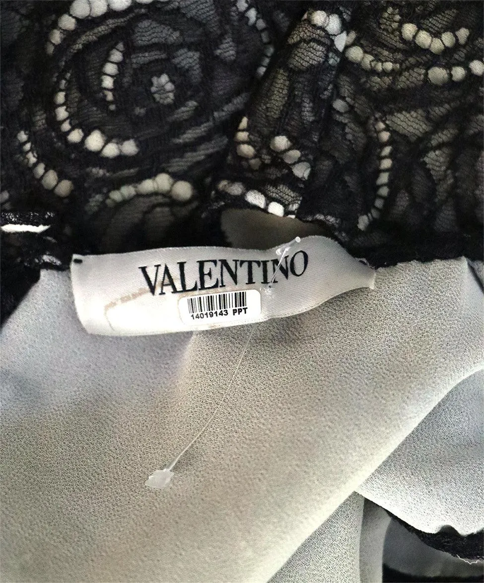 Valentino Black Lace Top sz 4
