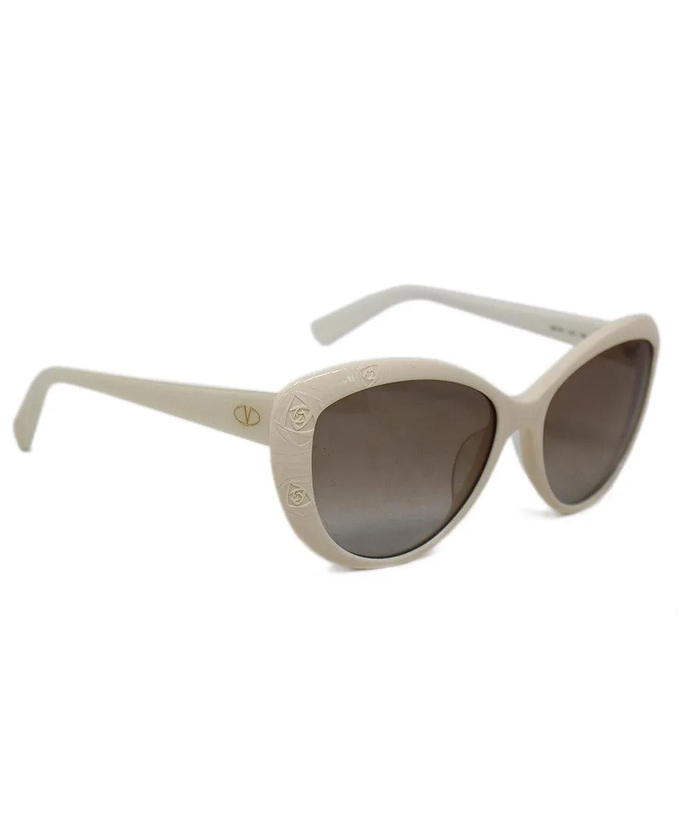 Valentino White Floral Sunglasses