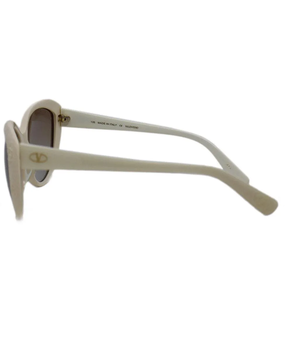 Valentino White Floral Sunglasses