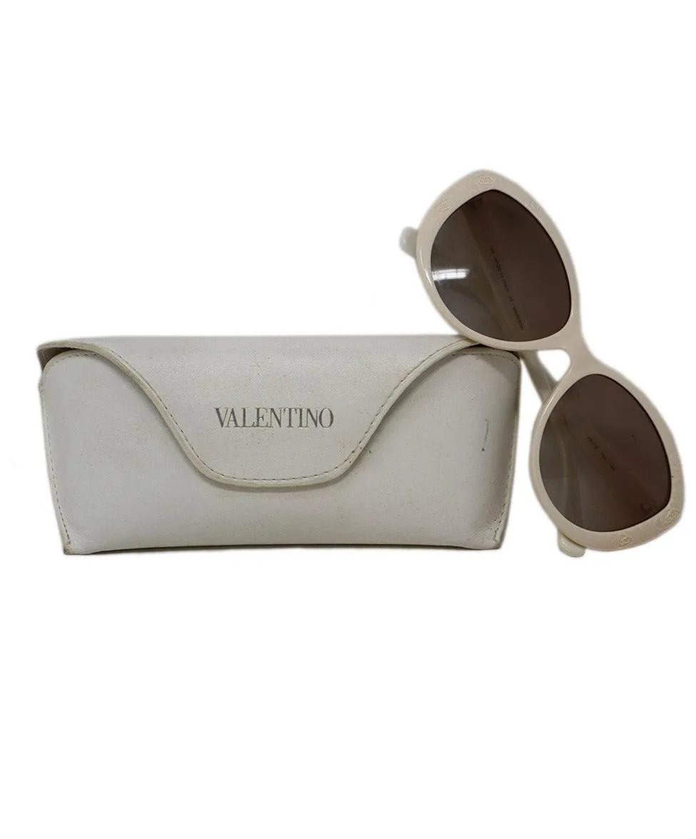 Valentino White Floral Sunglasses
