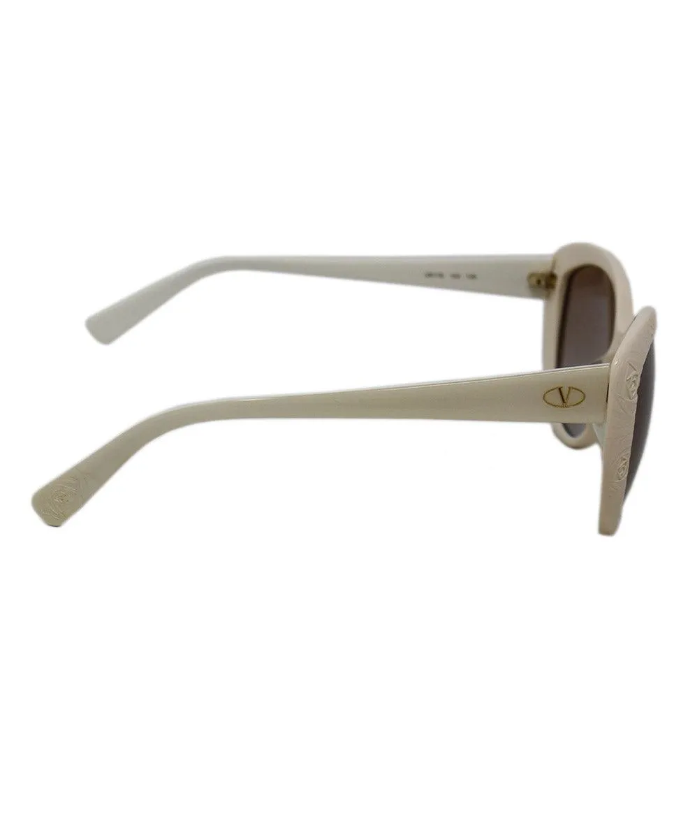 Valentino White Floral Sunglasses