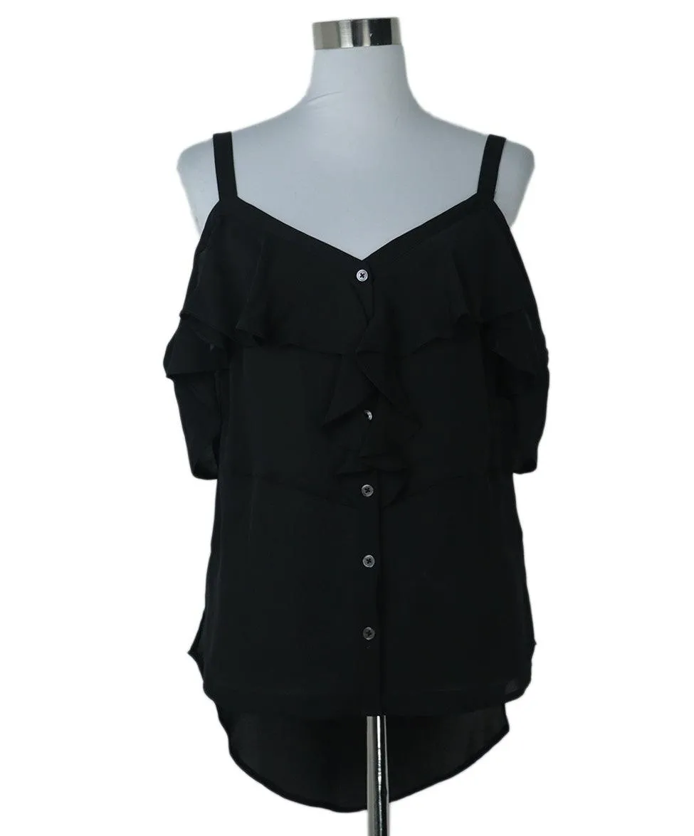 Veronica Beard Black Silk Top sz 8