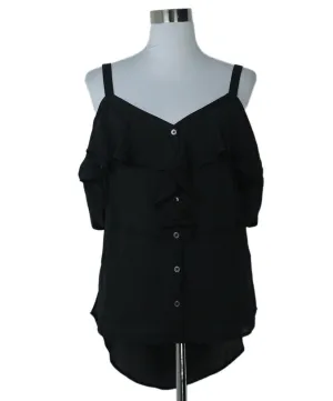 Veronica Beard Black Silk Top sz 8