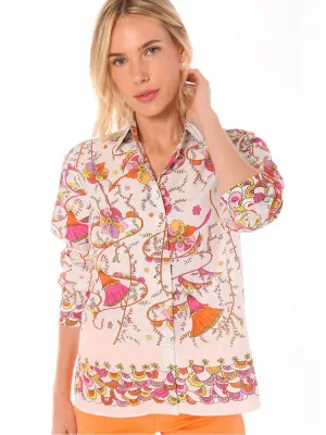 Vilagallo Irina Shirt Pink & Purple Floral