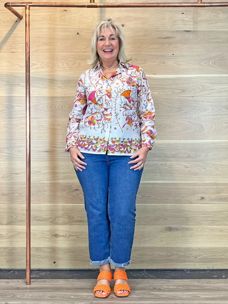 Vilagallo Irina Shirt Pink & Purple Floral