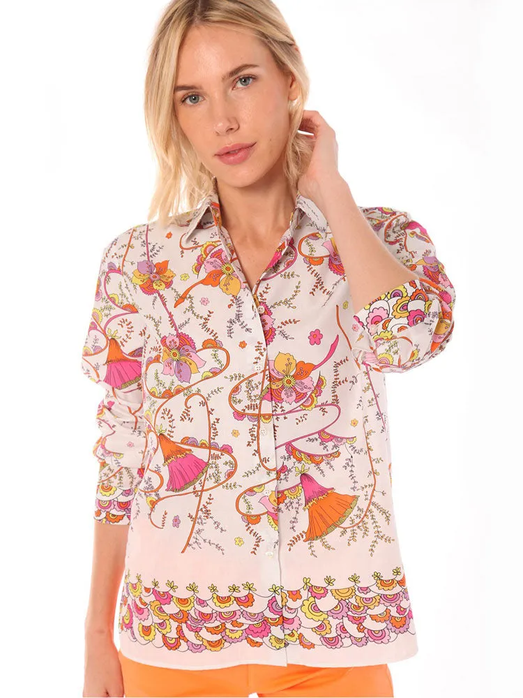 Vilagallo Irina Shirt Pink & Purple Floral