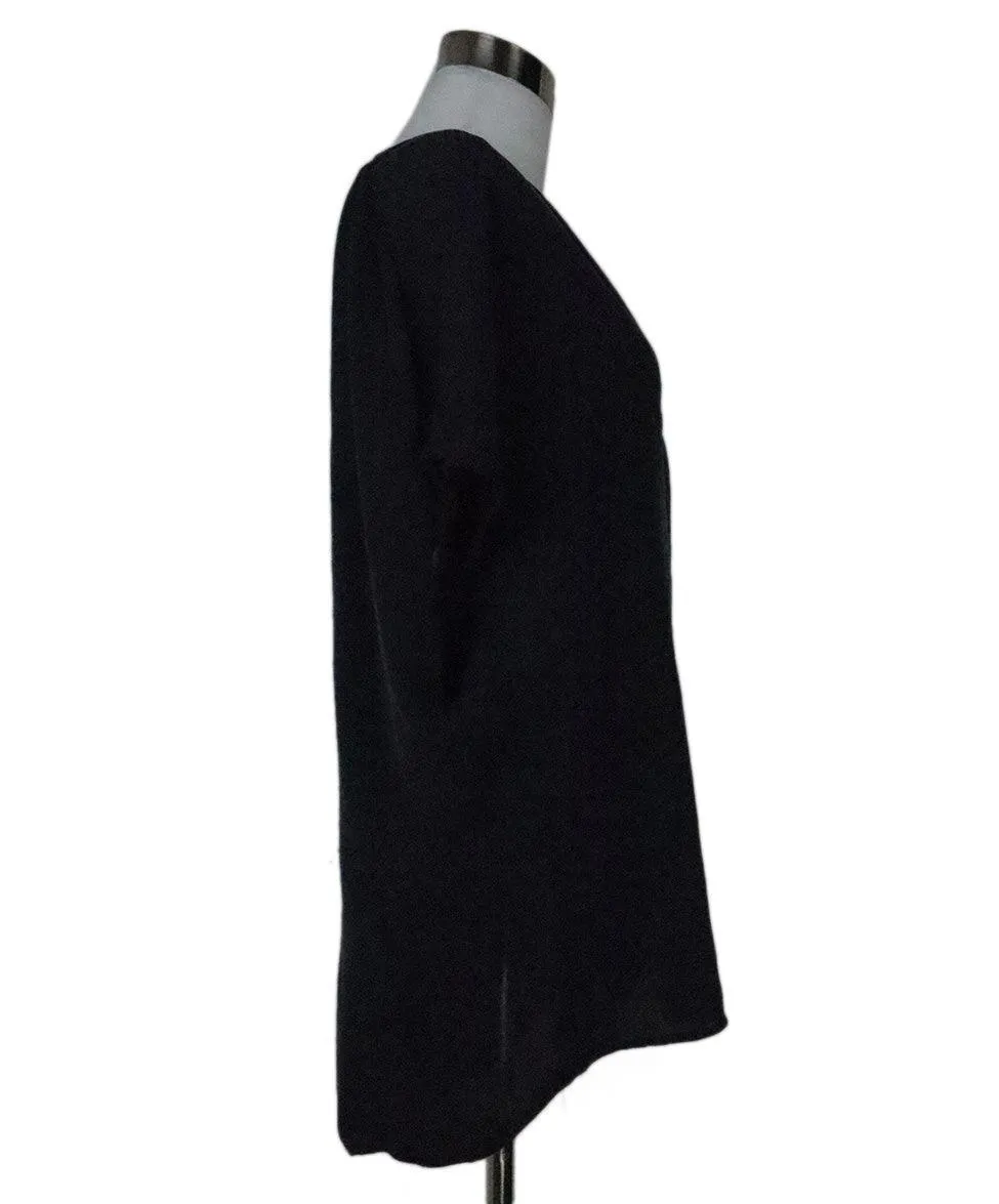 Vince Navy Silk Blouse sz 6