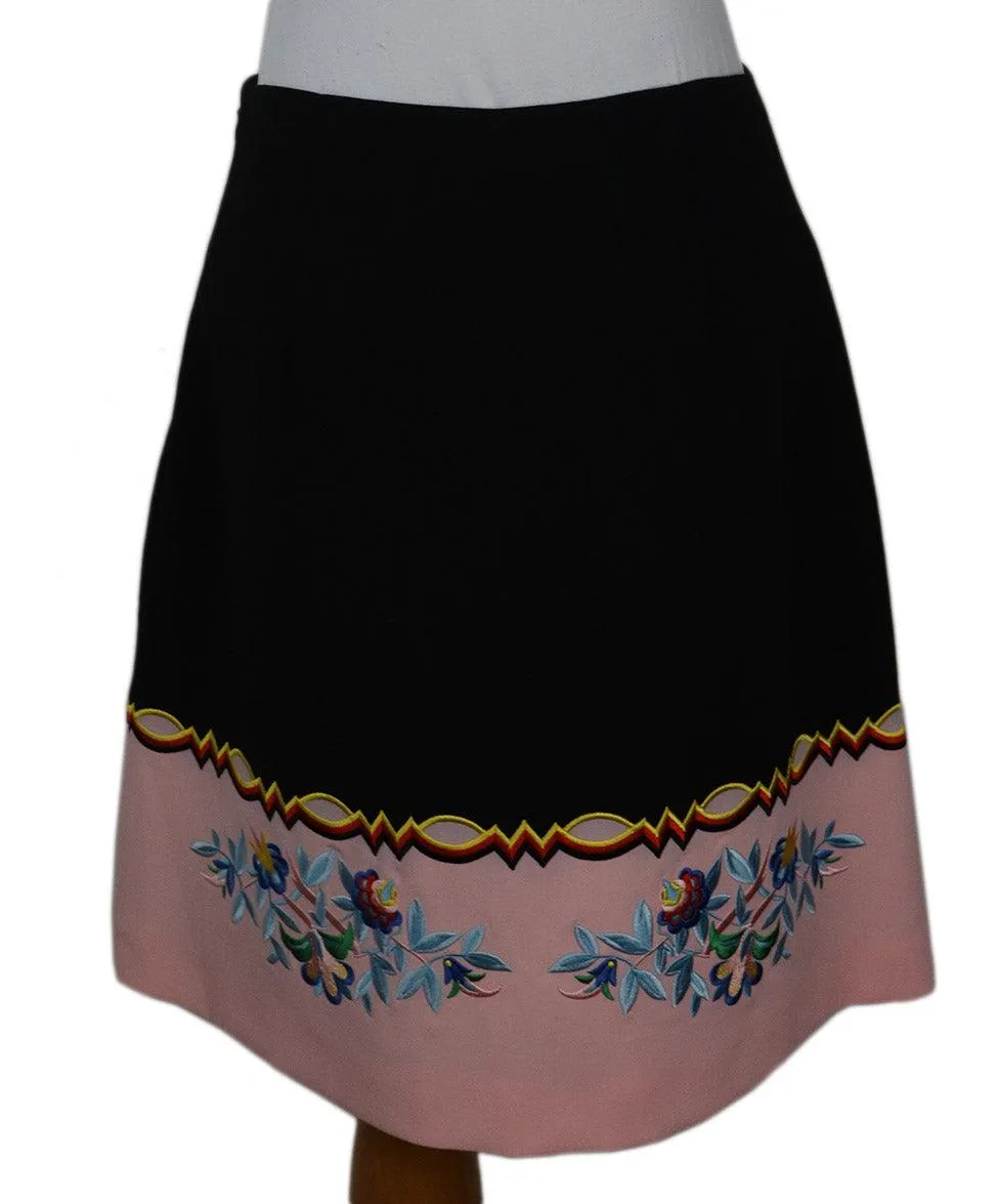 Vivetta Black & Multi Print Skirt sz 4