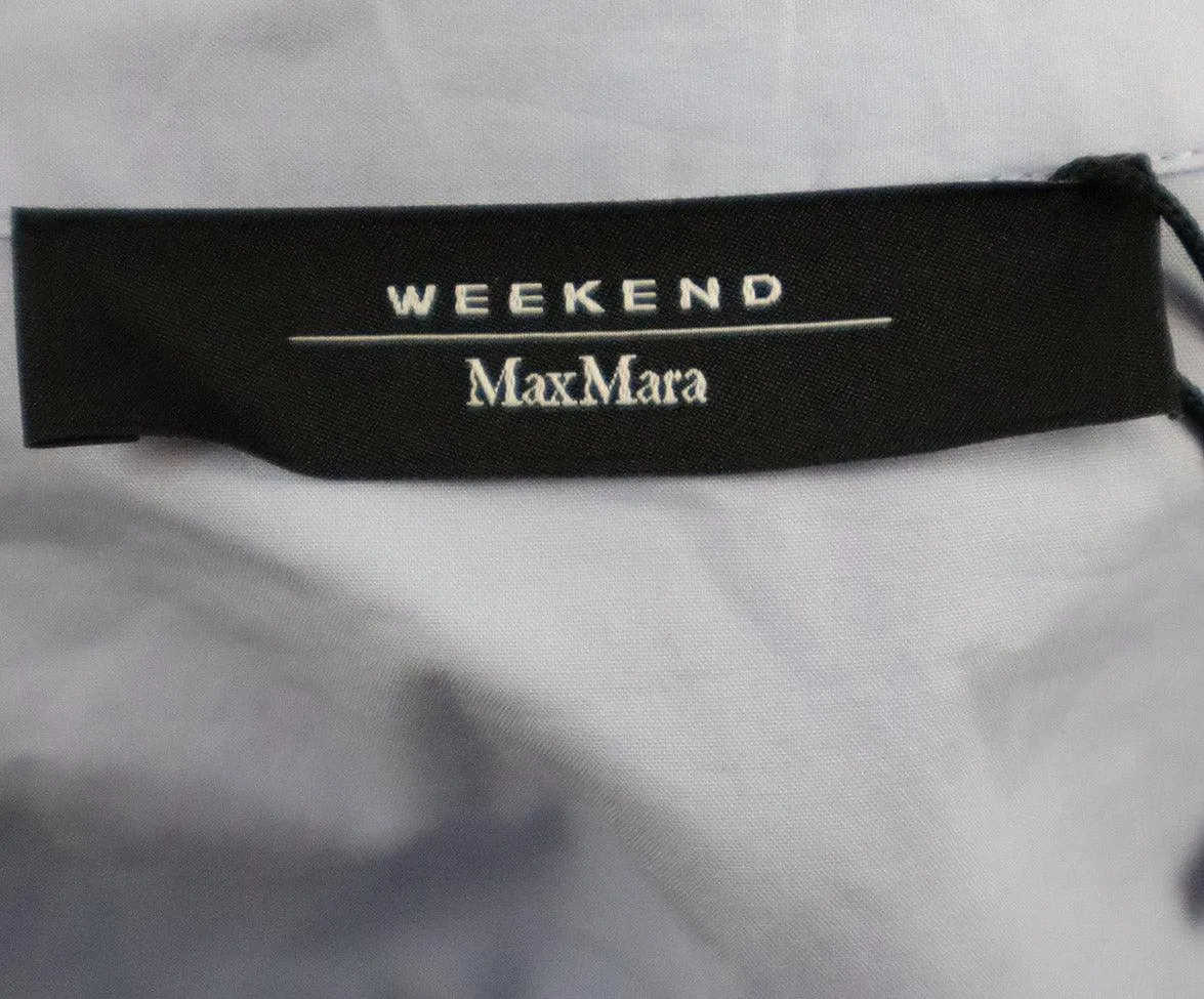 Weekend by Max Mara Embroidered Blue & White Shirt sz 4