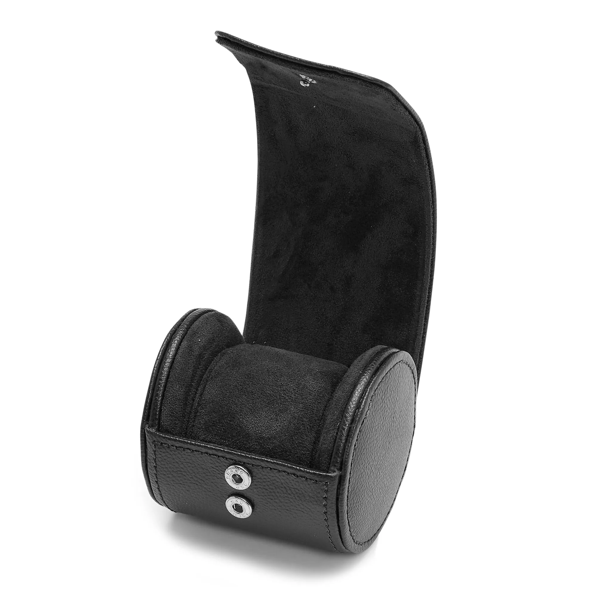 Wolf 529080 Blake Narrow Single Watch Roll in Black Leather