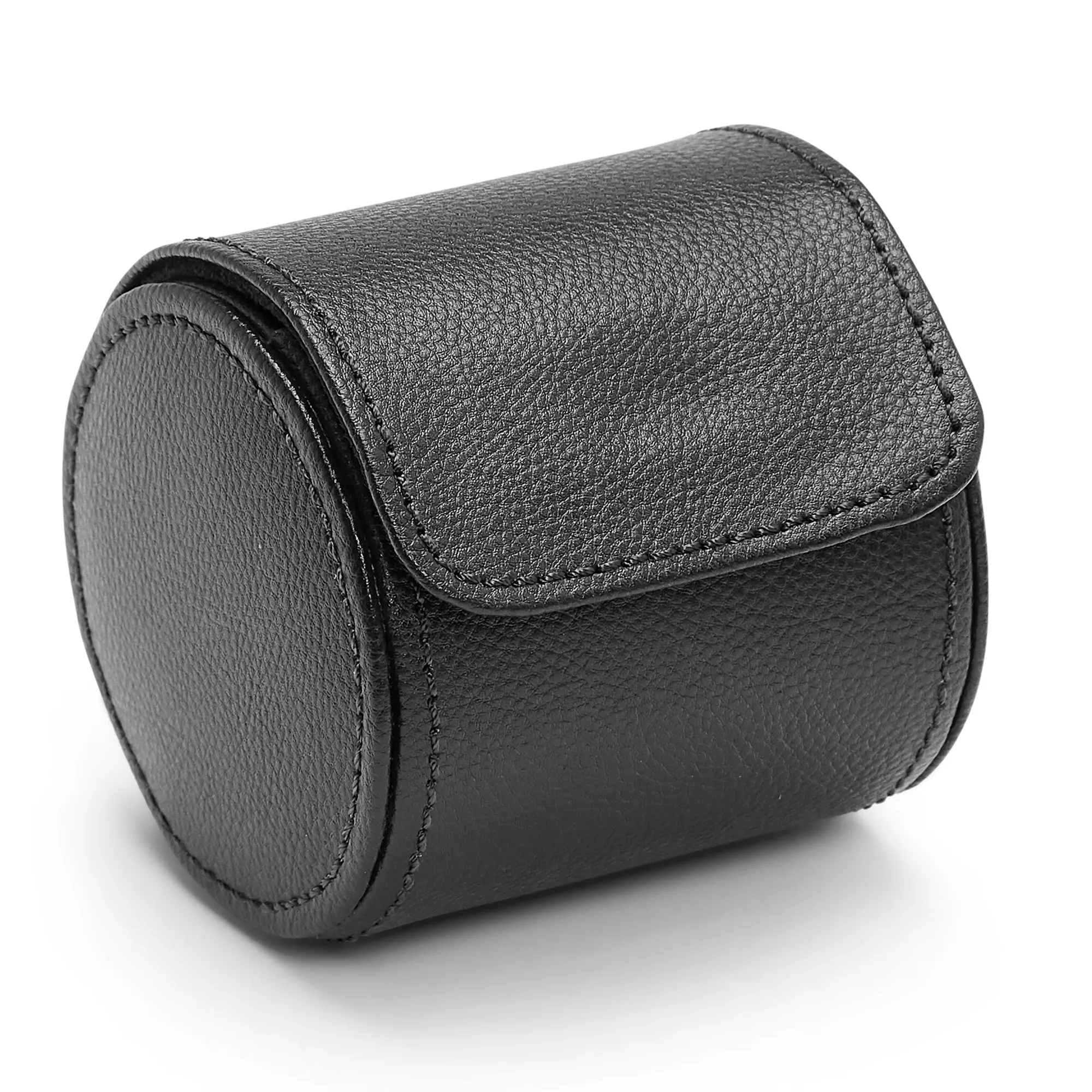 Wolf 529080 Blake Narrow Single Watch Roll in Black Leather
