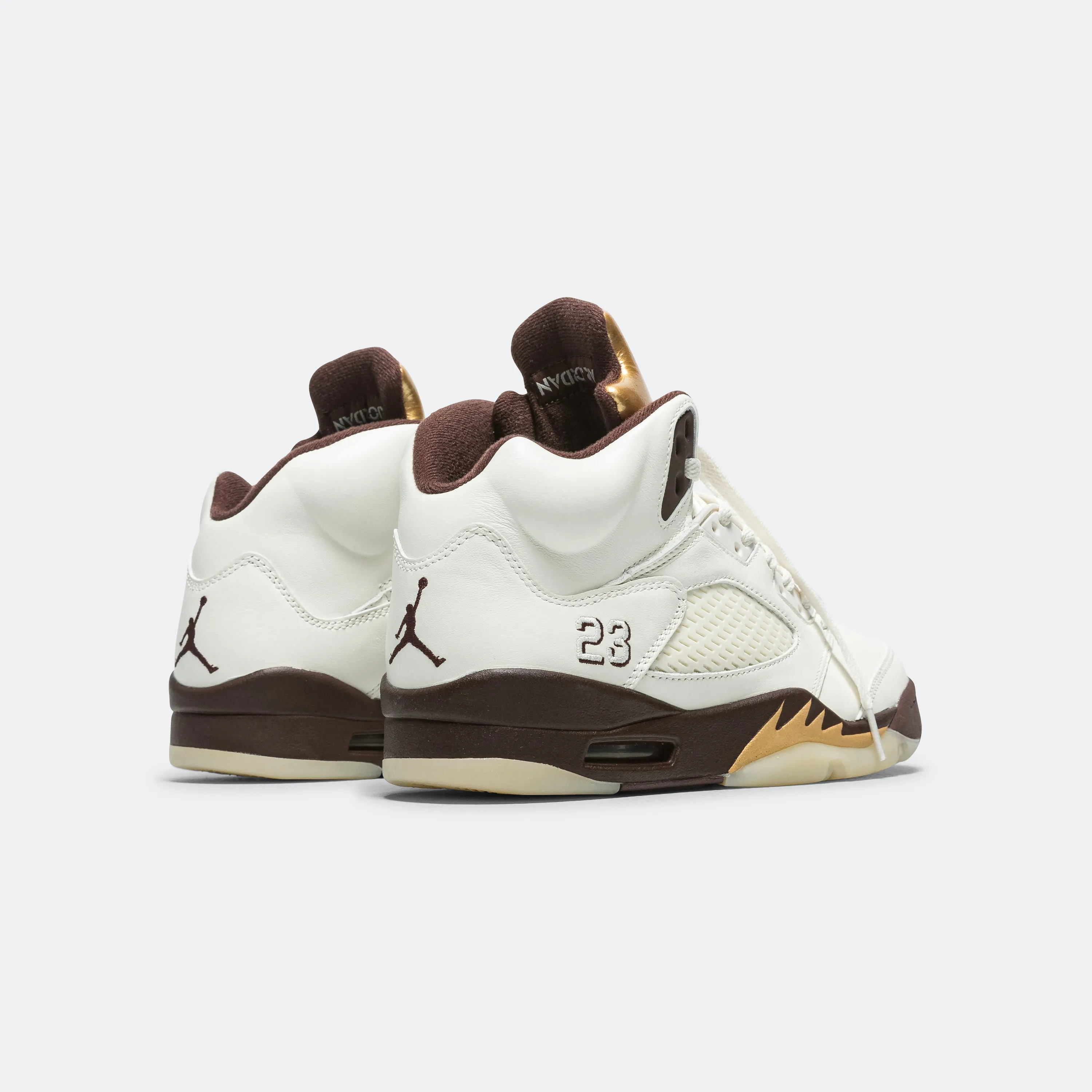 Womens Air Jordan 5 Retro - Earth/Metallic Gold-Sail