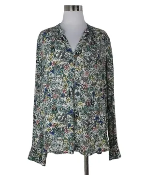 Zadig & Voltaire Multi Floral Print Blouse sz 4